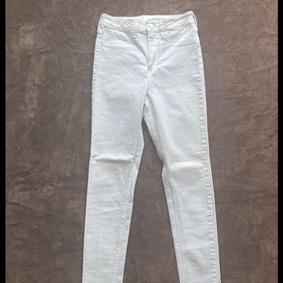 H&M White Stretch Skinny High Waist Ankle Jeans - Picture 2 of 5